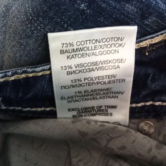 Silver Jeans Suki Mid Straight Denim Blue Jeans W25/L30 - Picture 8 of 8